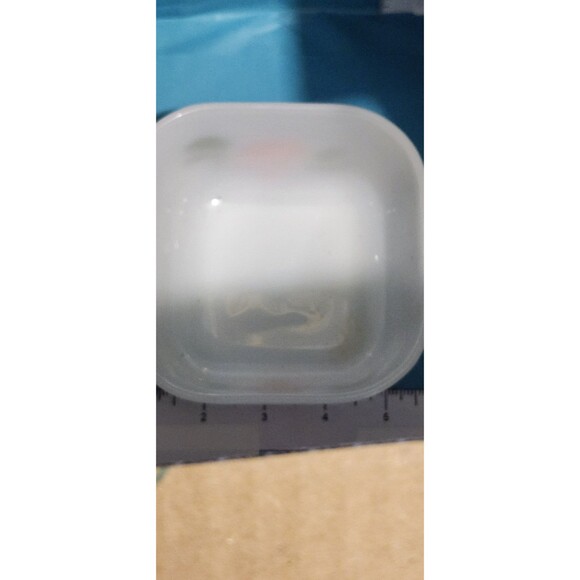 Vintage Fire-King Milk Glass Refrigerator Dish – Hand-Painted Pink Flower #17 - Picture 3 of 6